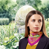 Amaryllis Silk Twill Scarf